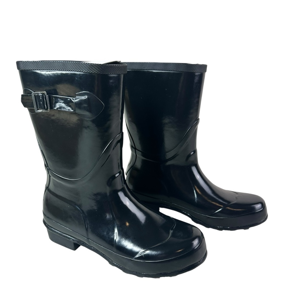 NEW Woman's 2014‎ L.L.Bean Wellie Knee Boot Black Size 7 Medium 290652 - Picture 7 of 8